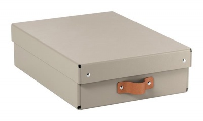 Tárolódoboz, M méret, alacsony, LEITZ "Puro", homokbézs