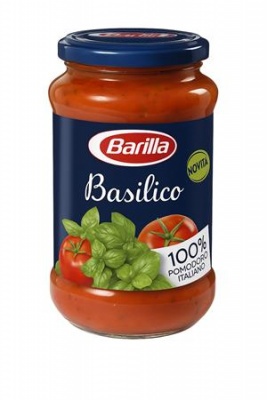 Paradicsomszósz, 400 g, BARILLA, bazsalikomos