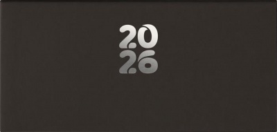 Zsebnaptár, fekvő elrendezésű, DAYLINER, "Pannon", fekete